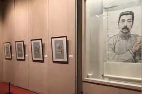 北京鲁迅博物馆藏美术展：看程十发等笔下的孔乙己、阿Q图片