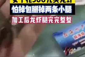 掉包？女子花500元买来活龙虾，饭店加工后，缺腿龙虾变成完整的图片