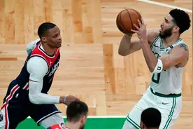 打败奇才分两步：别让威少起三双，塔图姆得50分图片