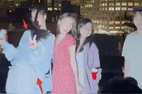 伊能静儿子和好友天台吃火锅 紧贴美女合照比耶图片