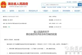 《黄石临空经济区总体方案》获湖北省政府批复图片
