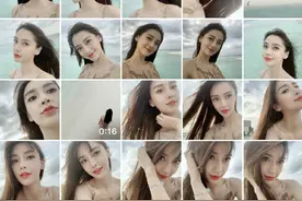 Angelababy晒两年前50宫格自拍 肤若凝脂笑容灿烂图片