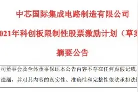 科创板股权激励领先A股：中芯国际发布股权激励计划，超两成员工将受益图片