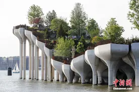 美国纽约河面悬浮空中公园正式开放图片