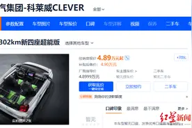 微型电动车驶入新风口：上汽荣威出四座科莱威，五菱出两座MINI图片