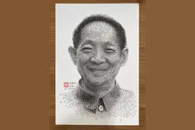 吉林网友用万颗“微笑米粒”绘出袁隆平头像，用自己的方式致敬和缅怀图片