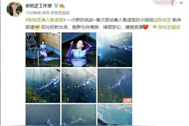 41岁张柏芝首次解锁美人鱼造型 水下潜游与鱼群为伴图片