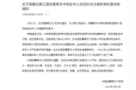中使馆提醒自第三国经葡萄牙中转赴华人员及时关注最新乘机要求图片