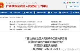 最高一次性奖励5000万元！广西出台激励政策支持县域经济发展图片