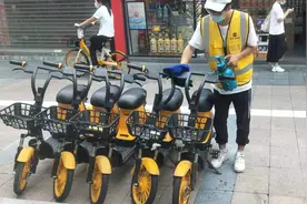 全力维护市民骑行安全，佛山共享单车及电单车开展全面消杀图片