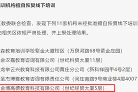 金博教育旗下分支机构教学点再因“违规开展线下教学”被通报图片