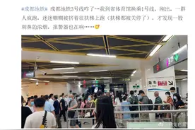 屏蔽门上方冒烟致烟感报警？成都地铁3号线省体育馆站已恢复正常秩序图片