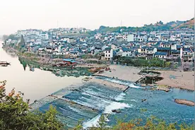 皖南歙县渔梁看水图片