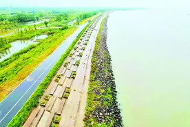 124公里巢湖沿岸筑起防洪铁壁图片