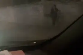 路人暴雨中无助淋雨 6岁男孩大喊：快来车上躲下图片