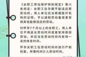女职工在孕期享受哪些劳动保护？图片