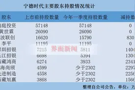 宁德时代4000亿市值解禁将至，前十大股东中哪些已提前套现？图片