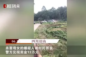 四川眉山杀害母女的嫌疑人被村民抓获，警方兑现奖金13万元图片