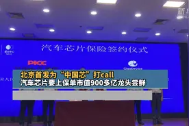北京首发，为“中国芯”打call，汽车芯片要上保单，市值900多亿龙头尝鲜视频封面
