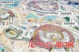 厦门新体育中心建设取得新进展 凤凰体育馆的训练馆主体结构封顶图片