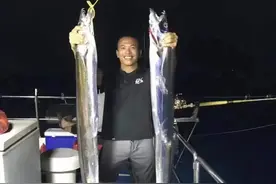 禁渔期也能吃到海钓带鱼喽！舟山马鞍列岛附近现鱼群，肥厚、鲜嫩、高脂 |老谢逛菜场图片