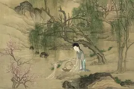 任道斌：清初王朴画、陈奕禧书《历代名姬图》册页图片
