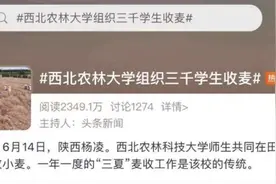 3000多名大一学生收麦子，却被指作秀？高校回应图片