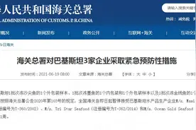 海关总署对巴基斯坦3家企业采取紧急预防性措施图片