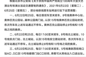 提醒！6月22日和25日，北京部分公交、地铁线路有调整图片