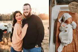 美国一名孕妇在高速公路上产下男婴图片