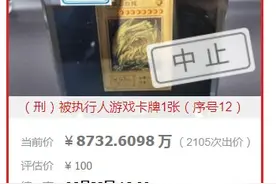 起拍价80元的限量游戏王卡牌半小时拍出8000万，法院喊停图片