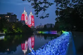 惊艳！苏州河长宁段的照明景观……图片
