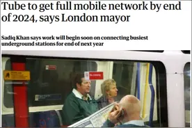 伦敦地铁2024年全面覆盖4G信号，英网友：上海十年前就有了...图片
