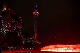献礼建党百年 成都339电视塔上演灯光秀图片
