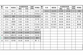 6月25日零时起，火车大调图图片