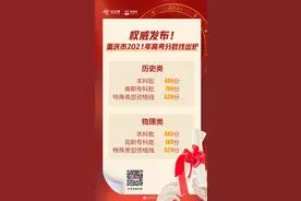 权威发布！重庆市2021年全国普通高校各类招生录取最低控制分数线出炉图片