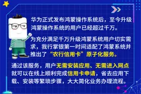 农行掌银携手HarmonyOS 玩转信用卡新体验图片