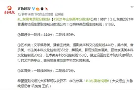 2021年山东高考分数线公布图片
