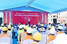 栖霞区应急救援演练观摩活动走进中建四局南京G37项目图片