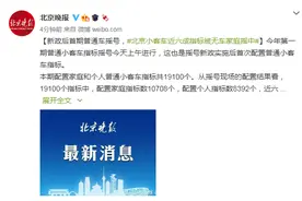 新政后首期普通车摇号，北京小客车近六成指标被无车家庭摇中图片