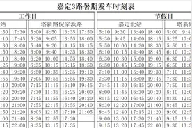 注意！嘉定10条公交线路7月1日起实施暑期时刻表图片
