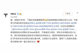 特斯拉：目前微博共11个账号通过官方认证，具备官方效应图片