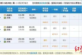 火爆！绵泸高铁内自泸段28日开通，首日成都往返泸州自贡已有10趟高铁车票售空图片