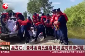 黑龙江：森林消防员连夜筑坝  应对洪峰过境视频封面