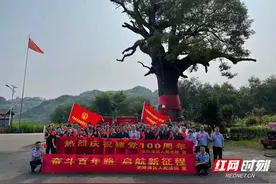 红军树下忆初心，樟树营里颂党恩——武陵源区人民法院开展“重走红色遗迹，创意石头画，献礼建党百年”的活动图片