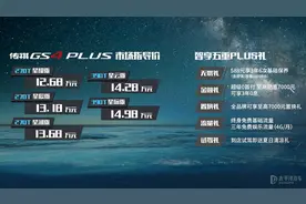 传祺GS4 PLUS正式上市 售价12.68-14.98万图片