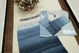 渐变的魅力，女士优雅百搭蛋糕球套裙（有编织图解）图片