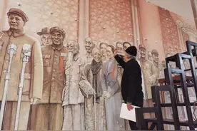 历时一年半创作，赵建成新作《开国大典》亮相中国共产党历史展览馆图片