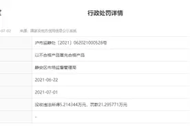 香奈儿以次充好被罚21万，此前曾因发布虚假广告被罚图片