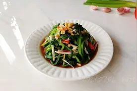 大厨私藏20多年的酸辣油蒜葱拌菜你一定不要错过图片